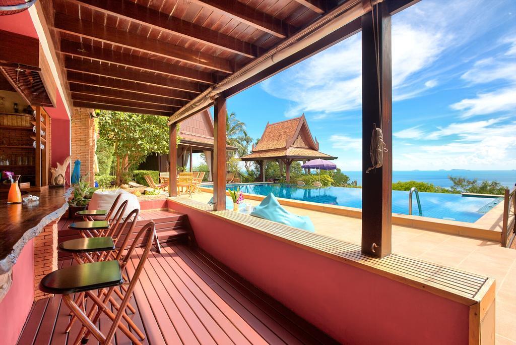 Villa Thai Teak - Panoramic Sea & Sunset Views Koh Samui Bilik gambar